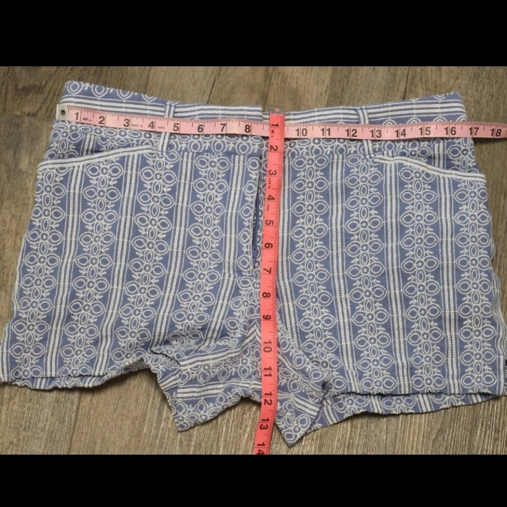 Ann Taylor LOFT The Riviera Short Embroidered Women's Shorts Blue/White Size 6 - Picture 8 of 11